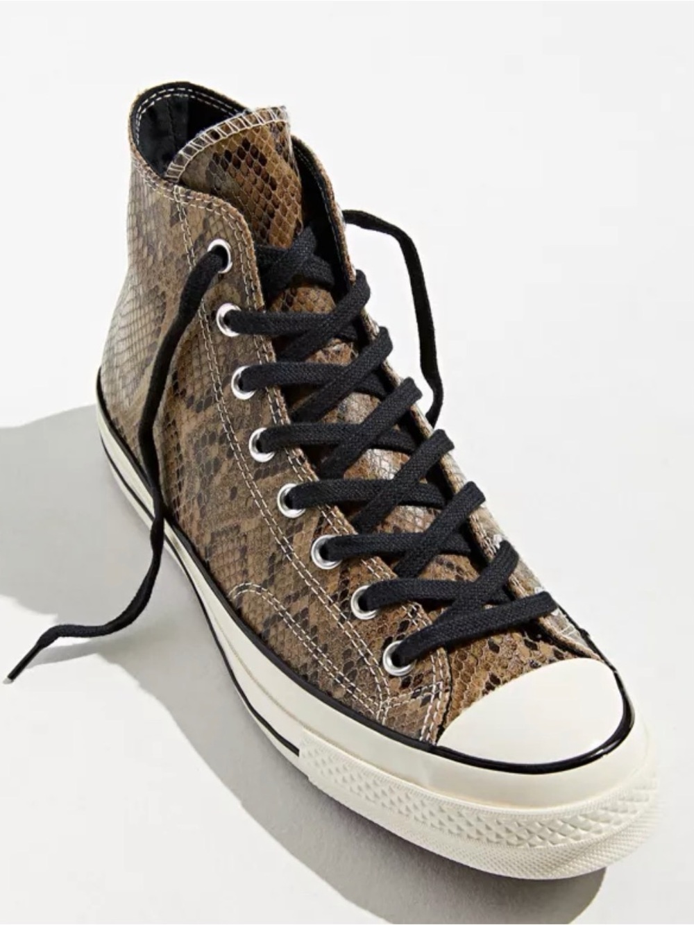 ⭐️Converse High-Top Sneaker in Brown Snake Print with Black Laces